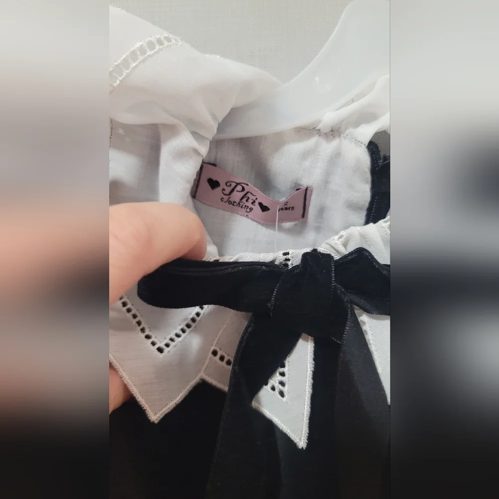 PHI CLOTHING "Lila" Black Velvet Dress 2T - Picture 6 of 8